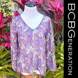 BCBGeneration Cutout Back Blouse